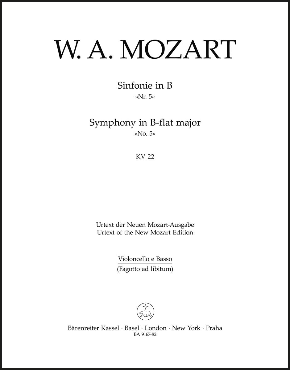 Mozart: Symphony No. 5 in B-flat Major, K. 22