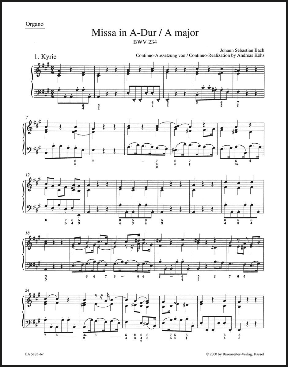Bach: Missa in A Major, BWV 234