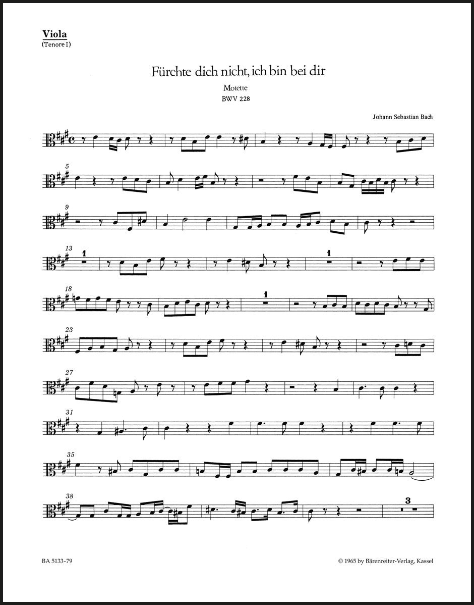 Bach: Fürchte dich nicht, ich bin bei dir, BWV 228