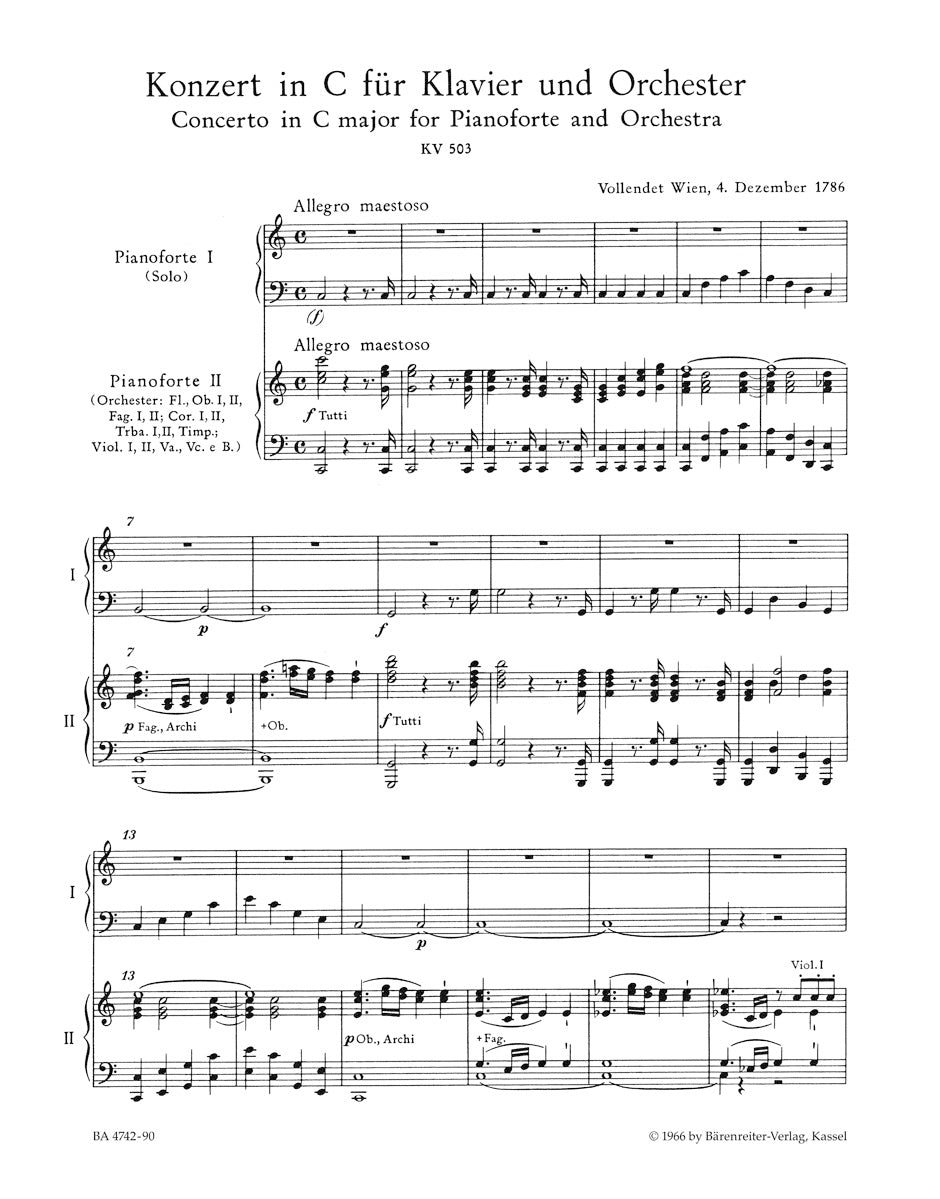 Mozart: Piano Concerto No. 25 in C Major, K. 503