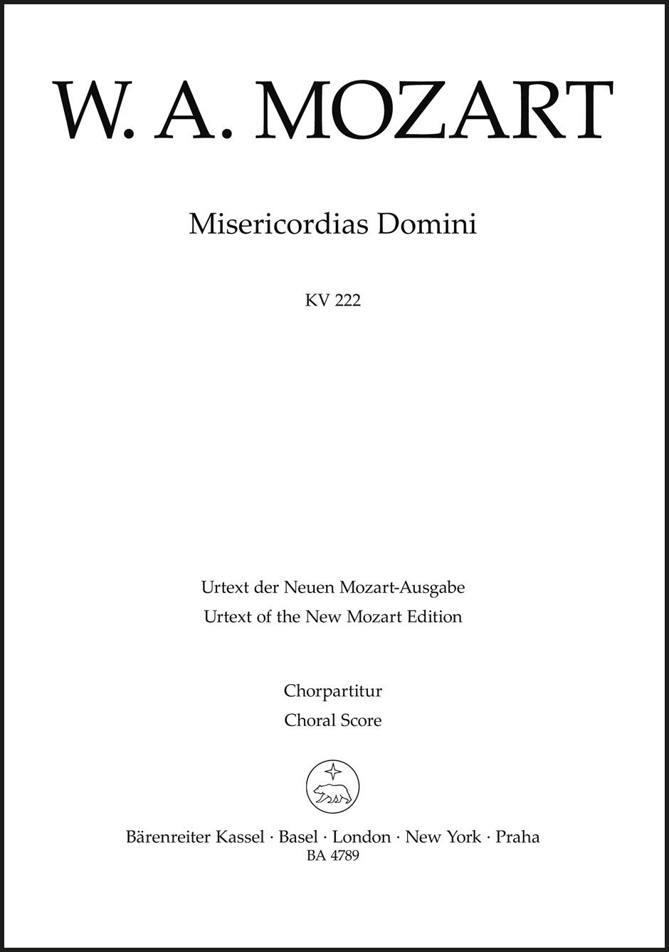 Mozart: Misericordias Domini, K. 222 (205a)