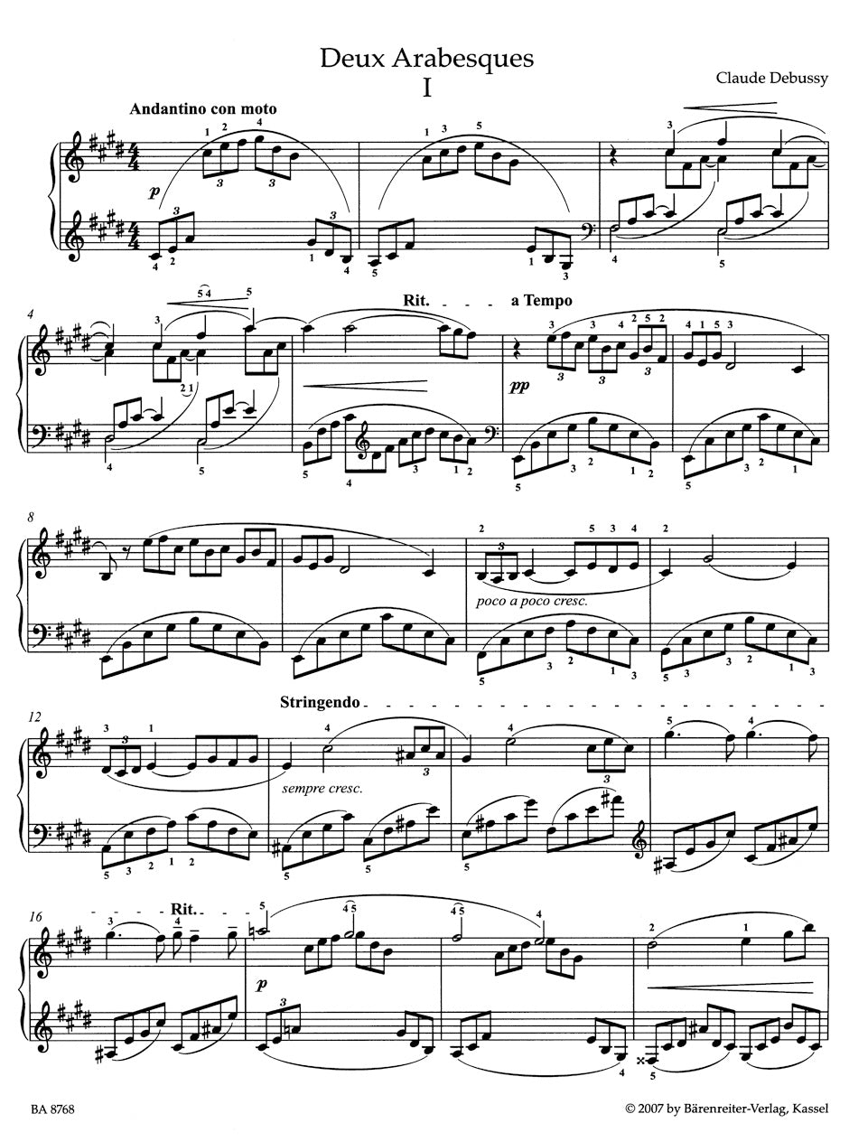 Debussy: Deux Arabesques