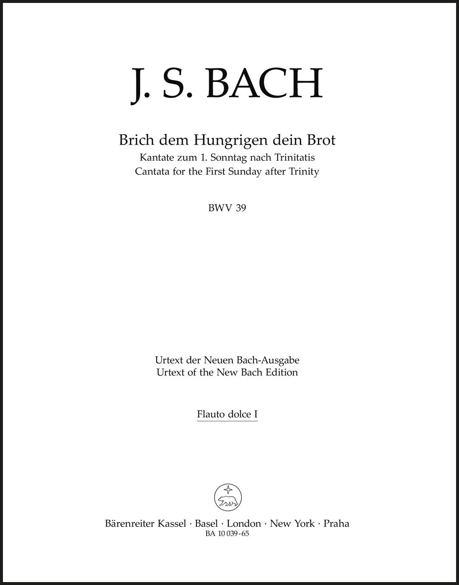 Bach: Brich dem Hungrigen dein Brot, BWV 39