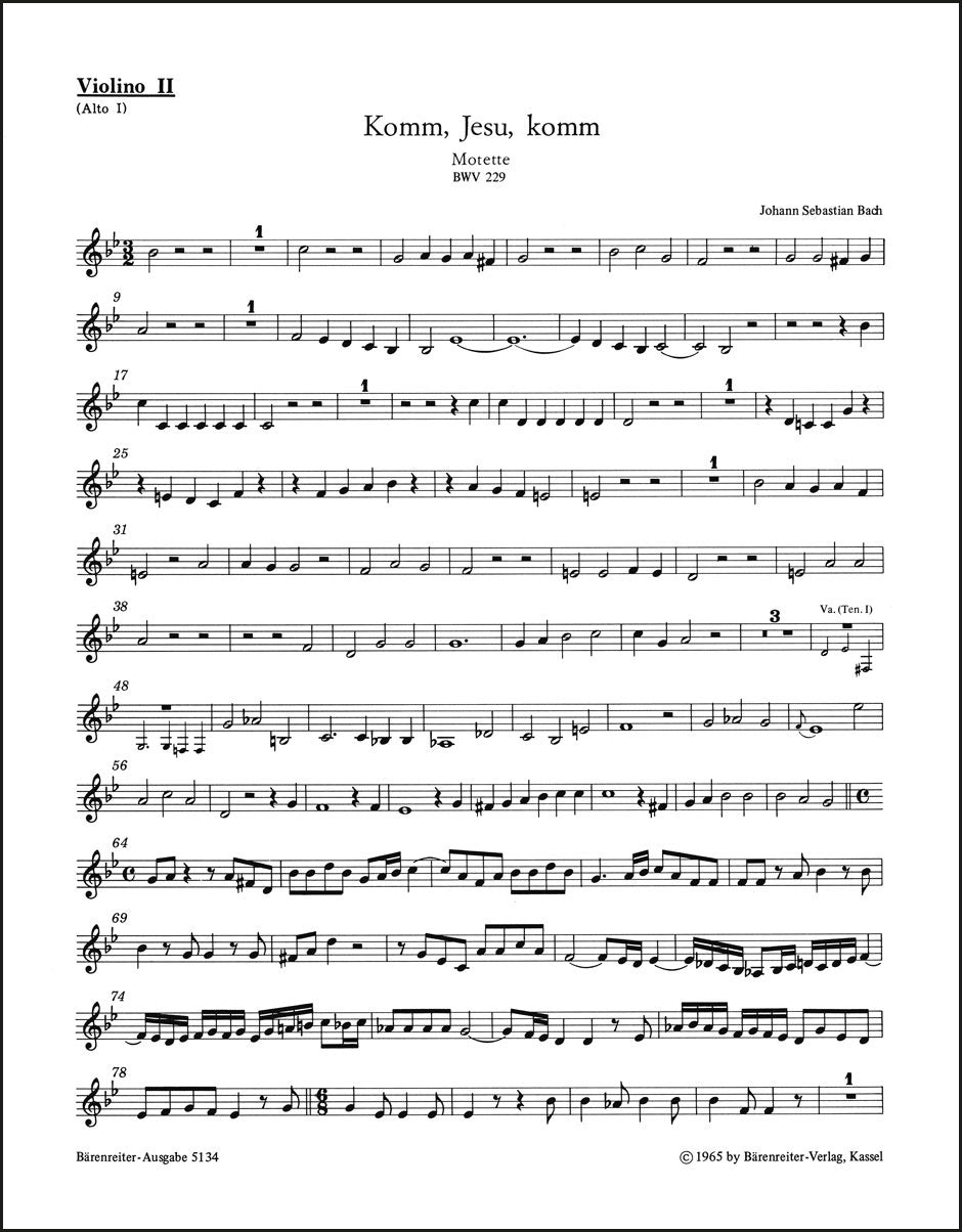 Bach: Komm, Jesu, komm, BWV 229