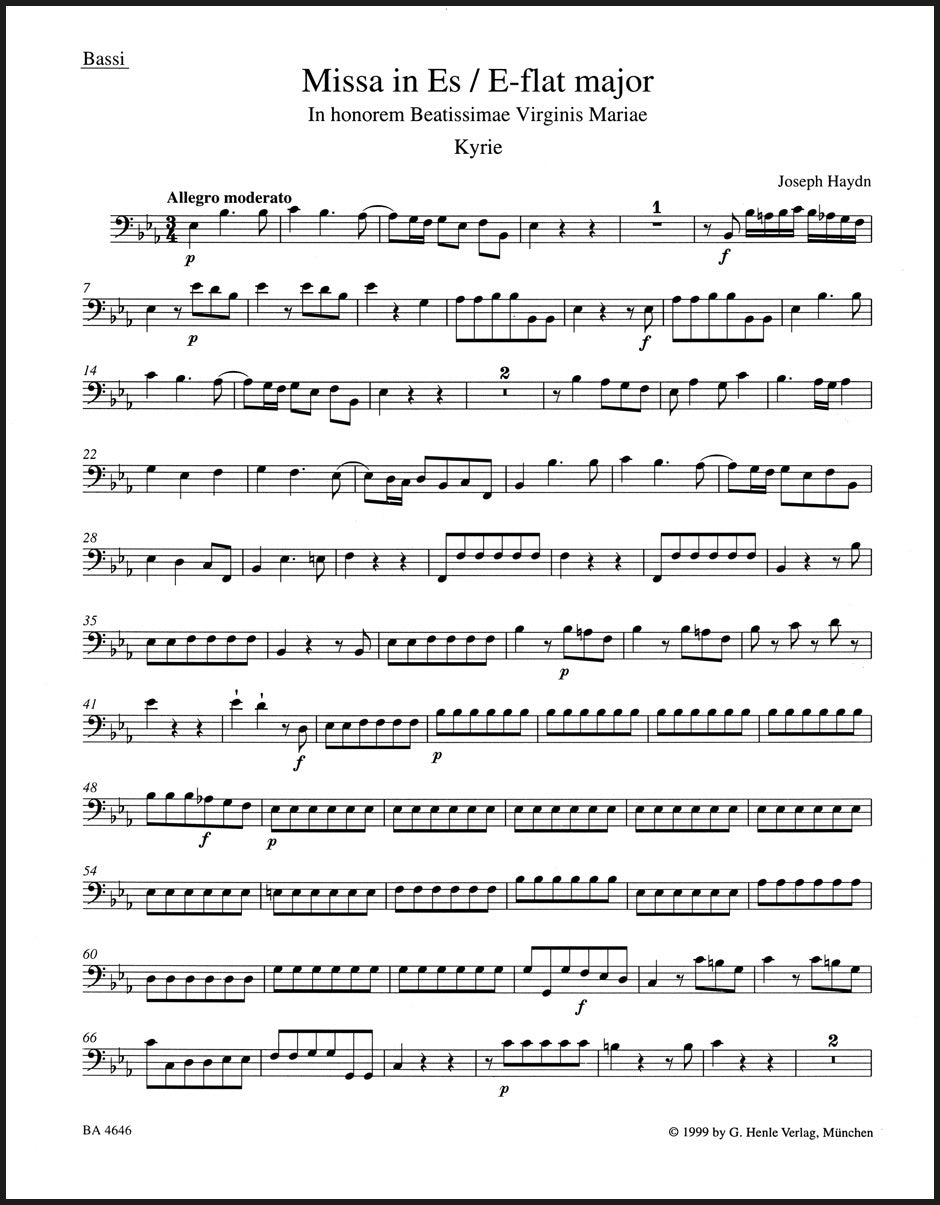 Haydn: Missa in honorem BVM in E-flat Major, Hob. XXII:4