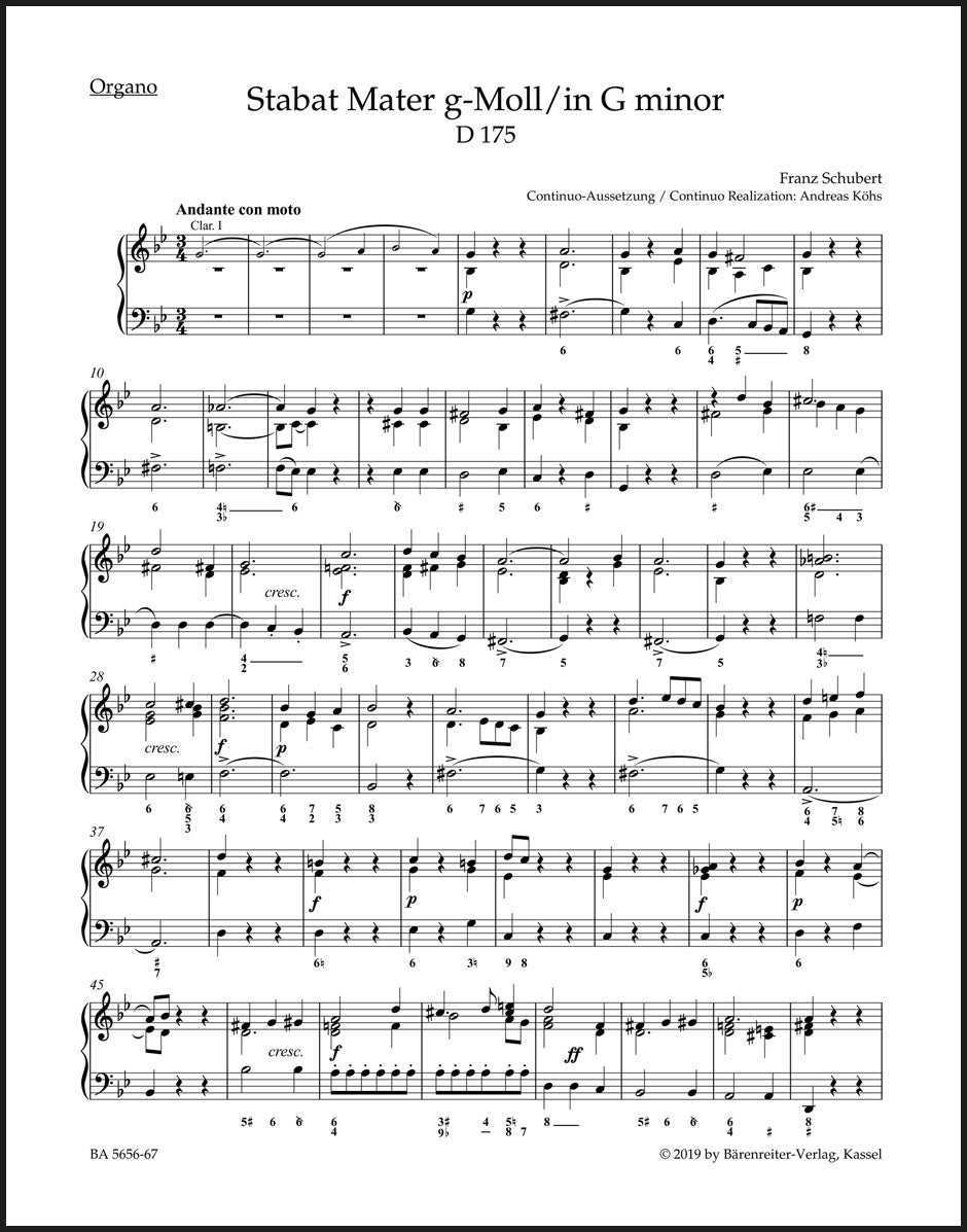 Schubert: Stabat Mater in G Minor, D 175