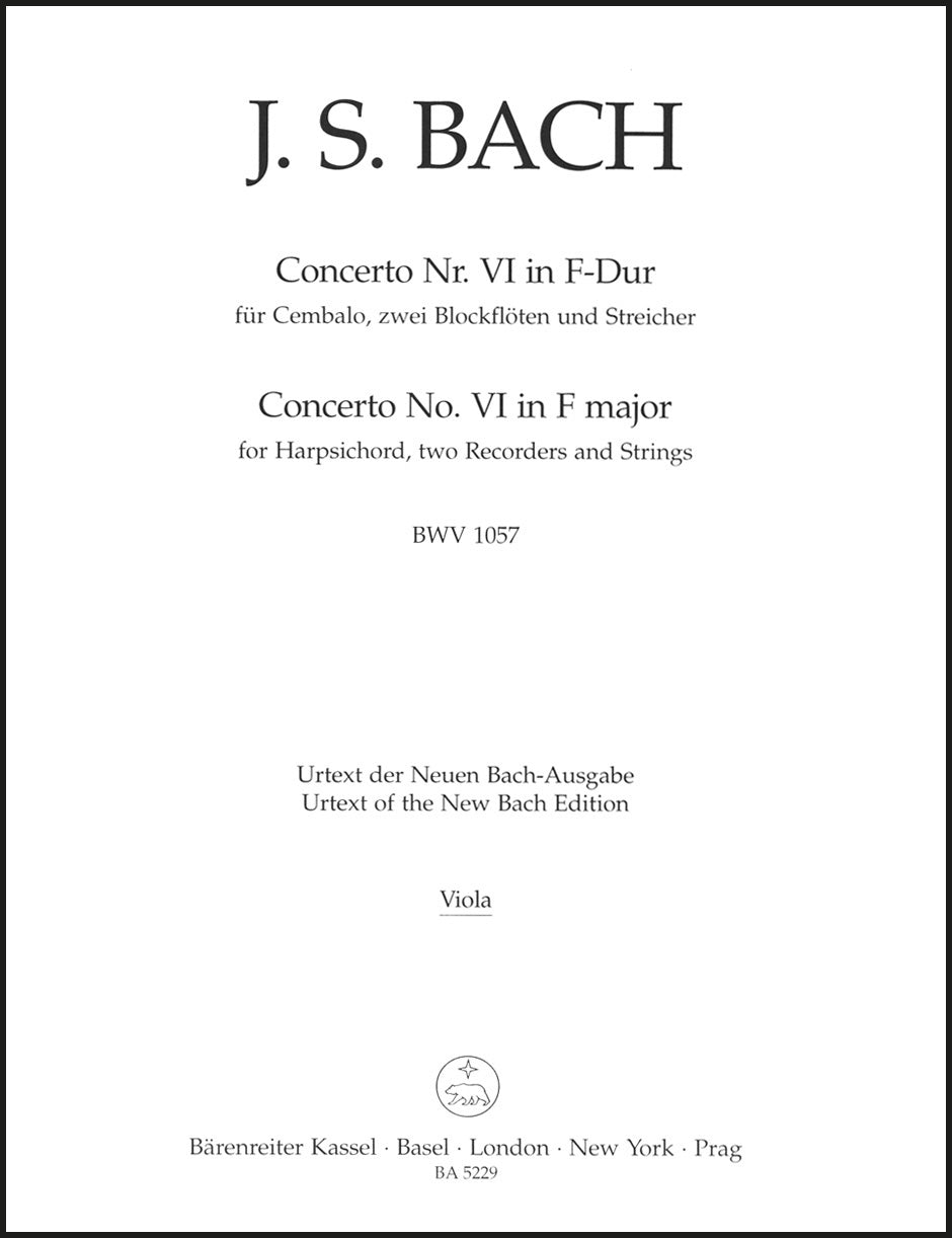 Bach: Harpsichord Concerto No. 6 in F Major, BWV 1057