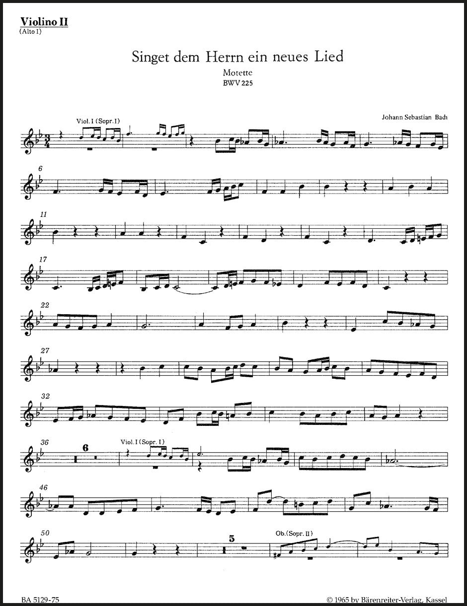 Bach: Singet dem Herrn ein neues Lied, BWV 225