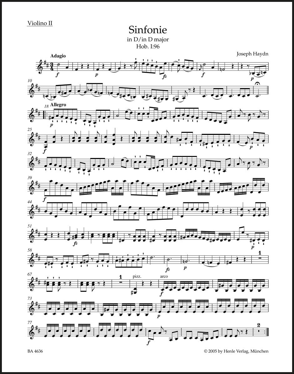 Haydn: Symphony in D Major, Hob. I:96