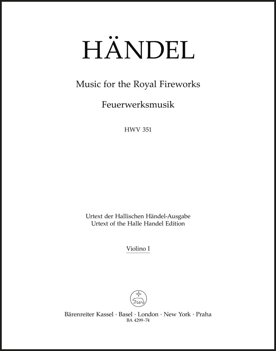 Handel: Music for the Royal Fireworks, HWV 351