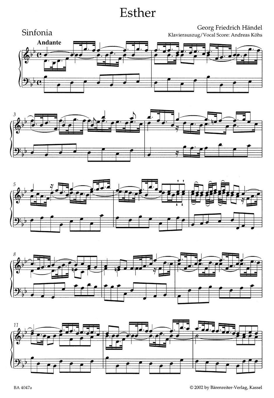 Handel: Esther, HWV 50a