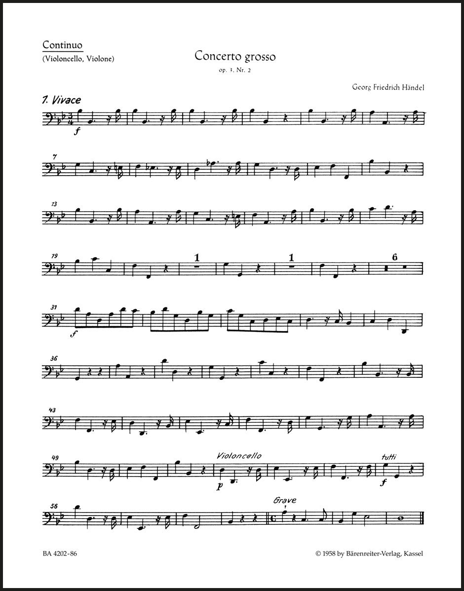 Handel: Concerto grosso in B-flat Major, HWV 313, Op. 3, No. 2