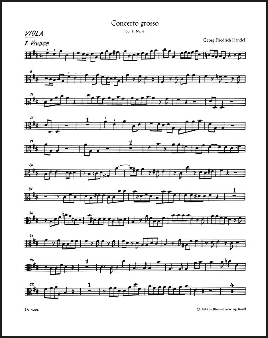 Handel: Concerto grosso in D Major, HWV 317, Op. 3, No. 6