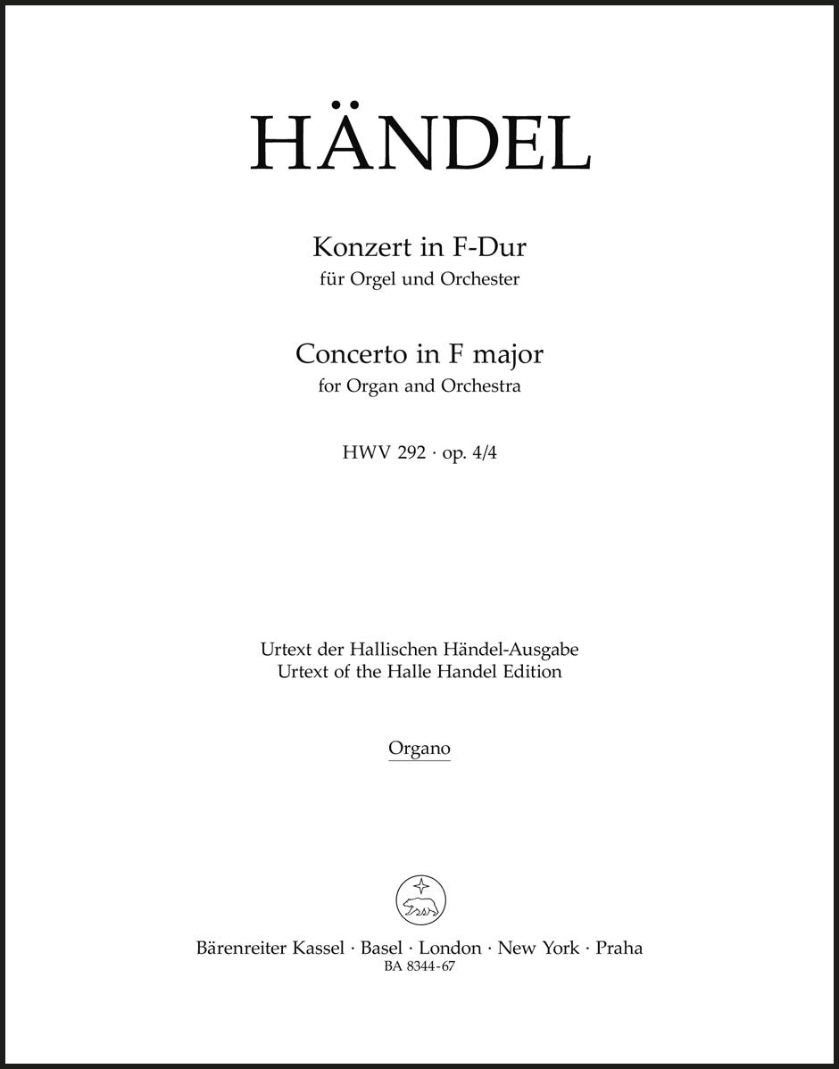 Handel: Organ Concerto in F Major, HWV 292, Op. 4, No. 4