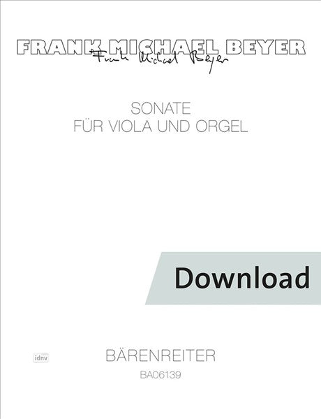 Beyer: Sonata for Viola and Organ