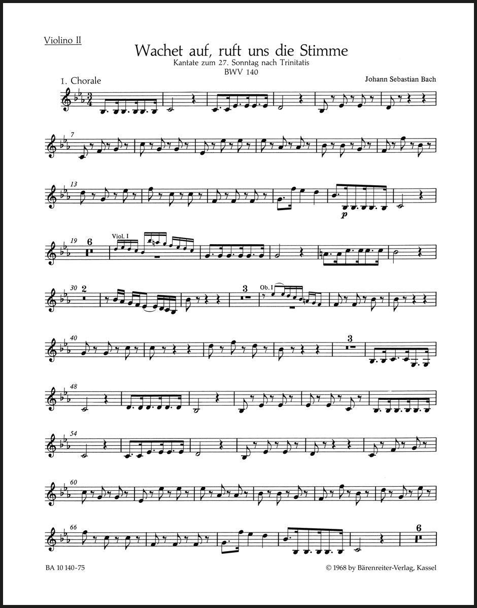 Bach: Wachet auf, ruft uns die Stimme, BWV 140