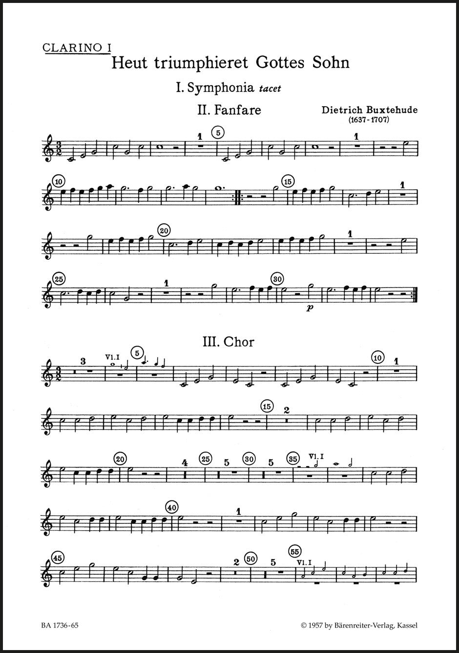Buxtehude: Heut triumphieret Gottes Sohn, BuxWV 43 - Easter Cantata