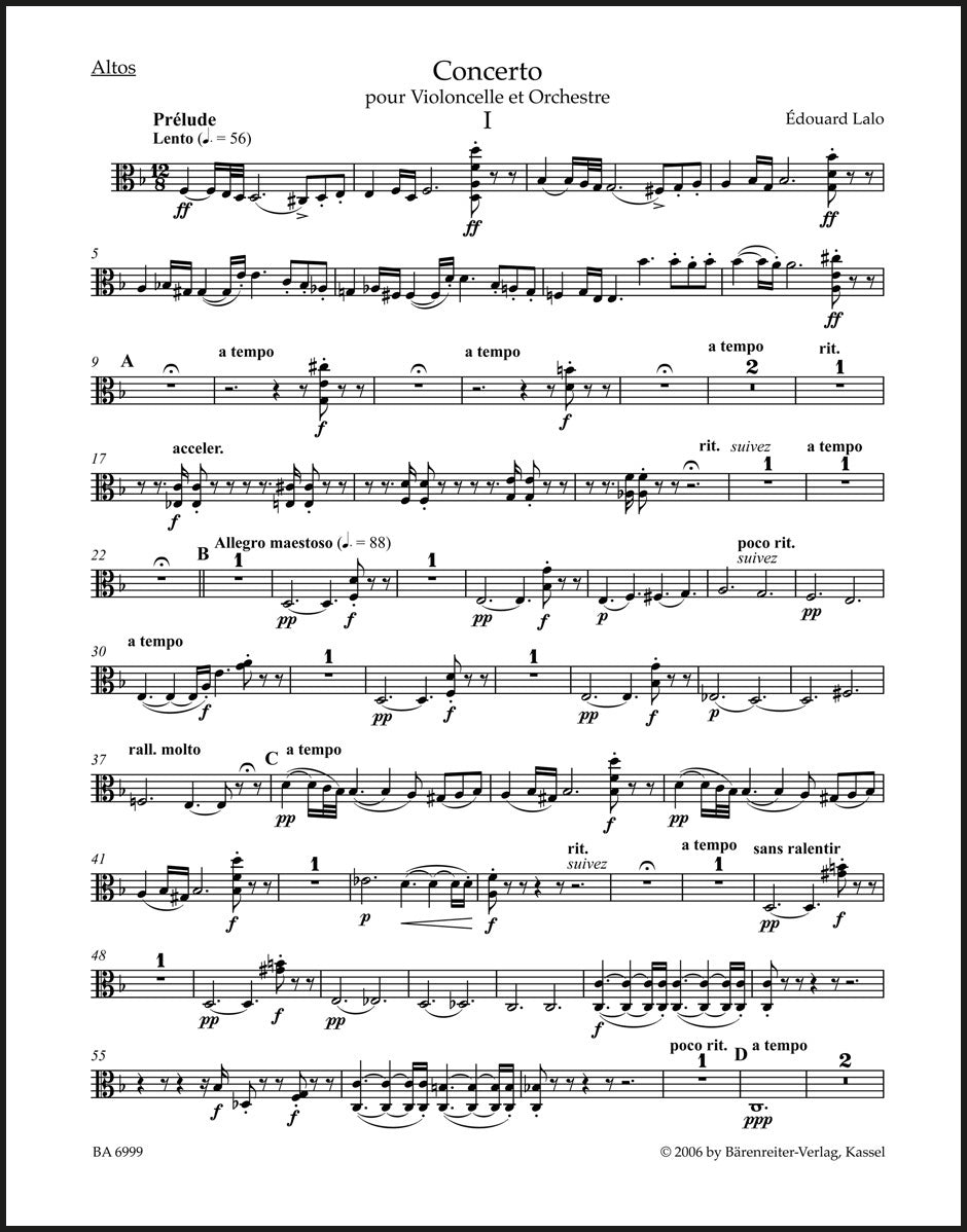 Lalo: Cello Concerto in D Minor