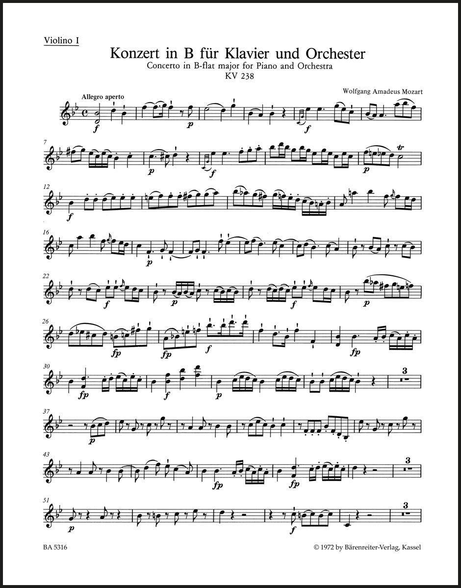 Mozart: Piano Concerto No. 6 in B-flat Major, K. 238