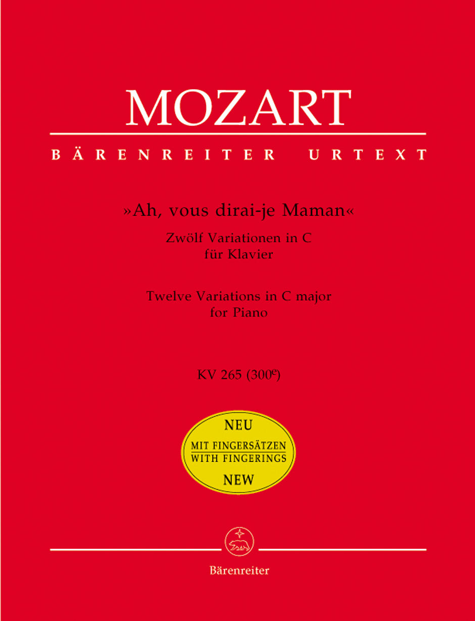 Mozart: 12 Variations on "Ah, vous dirai-je Maman", K. 265 (300e)
