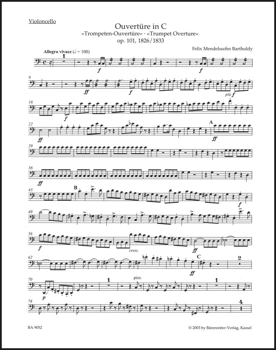 Mendelssohn: Trumpet Overture, MWV P 2, Op. 101