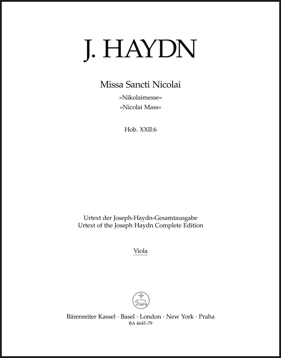 Haydn: Missa Sancti Nicolai, Hob. XXII:6
