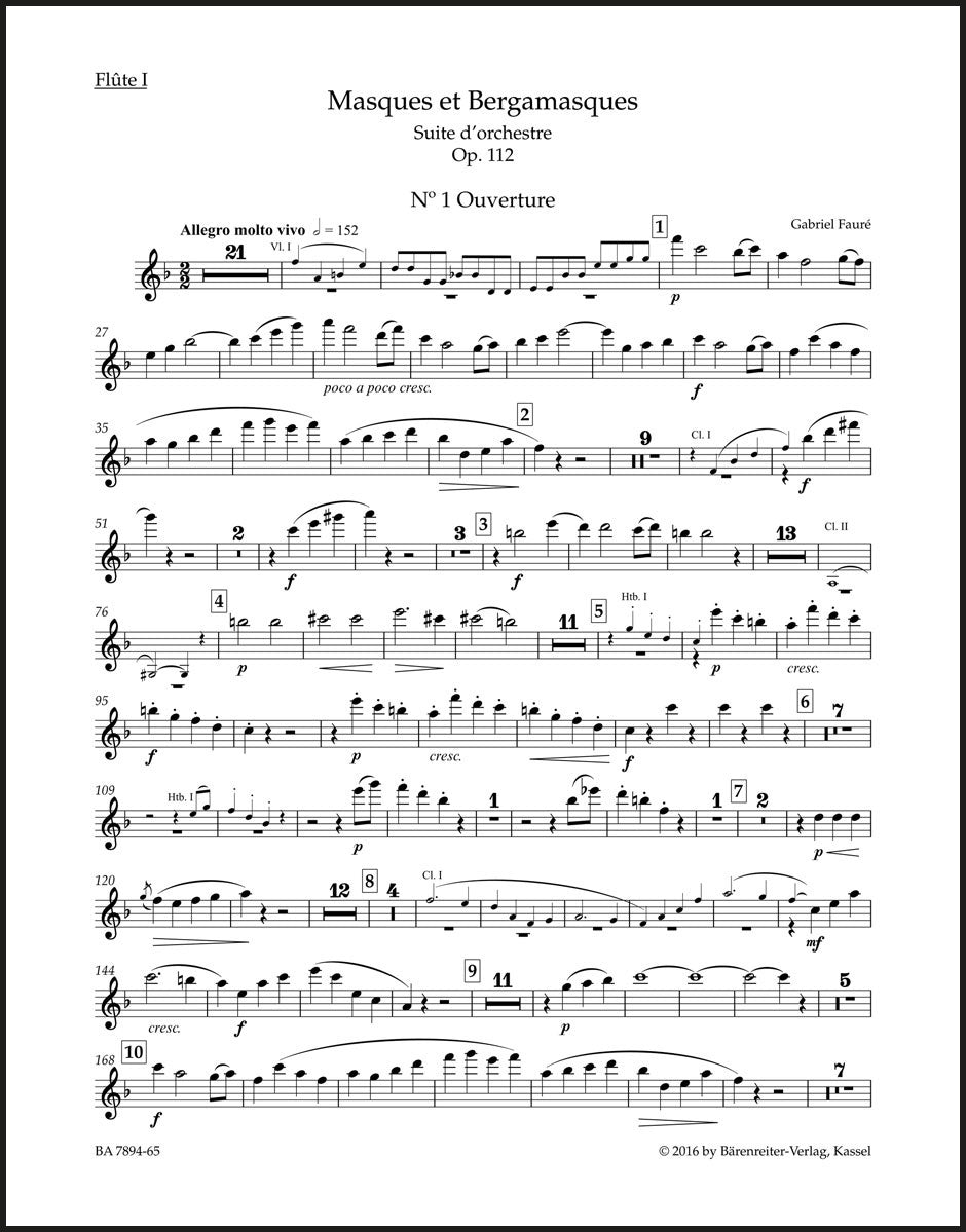 Fauré: Masques et Bergamasques, Op. 112