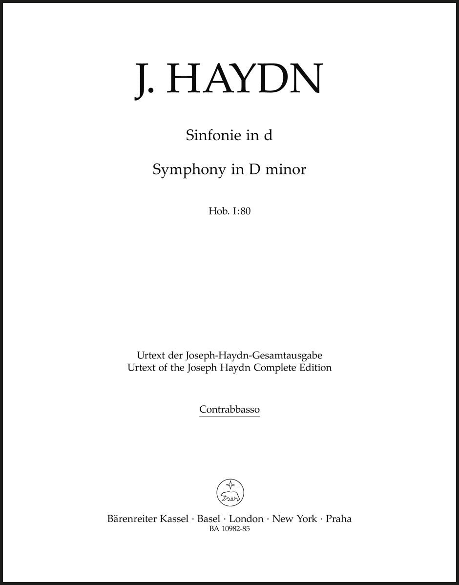 Haydn: Symphony in D Minor, Hob. I:80