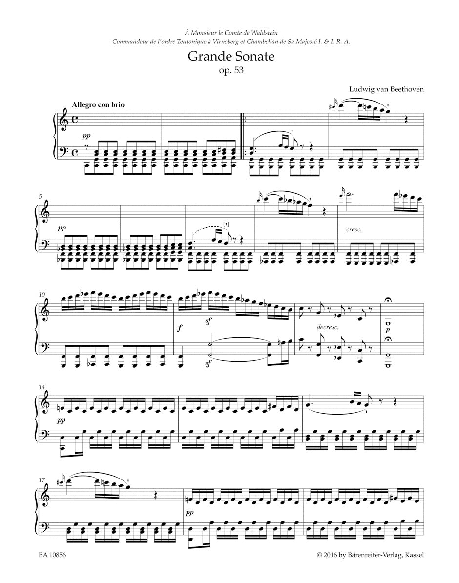 Beethoven: Piano Sonata No. 21 in C Major, Op. 53 ("Waldstein")