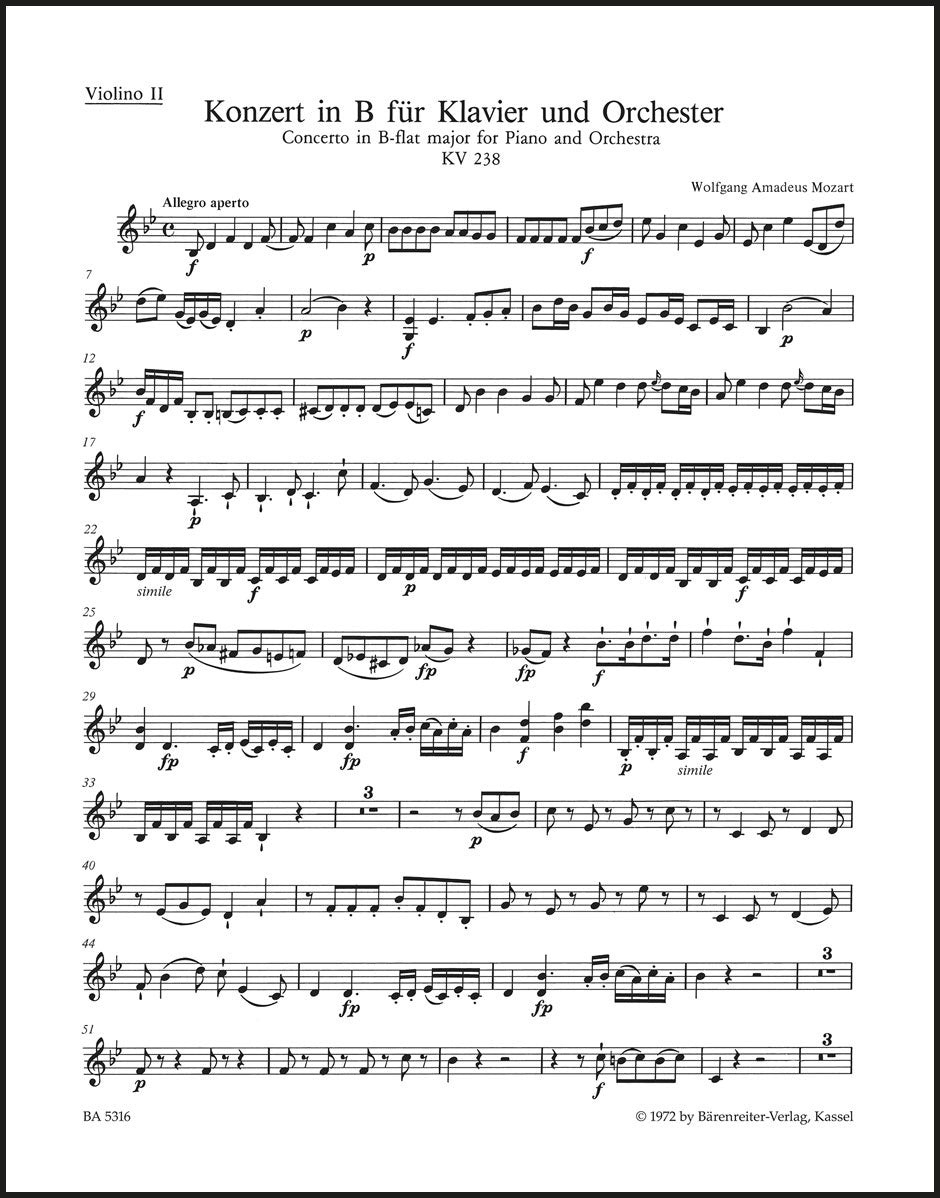 Mozart: Piano Concerto No. 6 in B-flat Major, K. 238