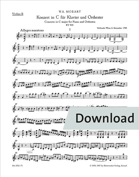 Mozart: Piano Concerto No. 25 in C Major, K. 503