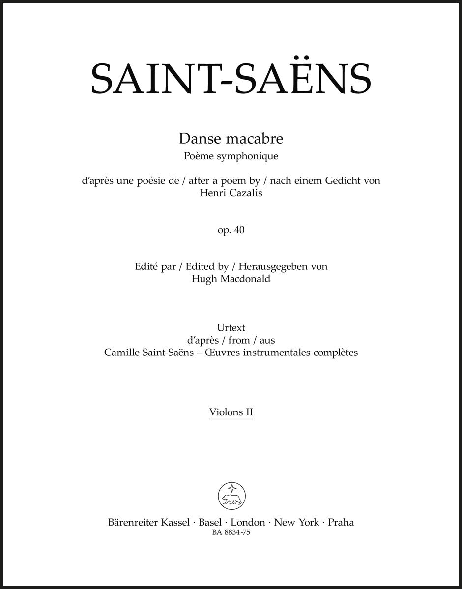 Saint-Saëns: Danse macabre, Op. 40
