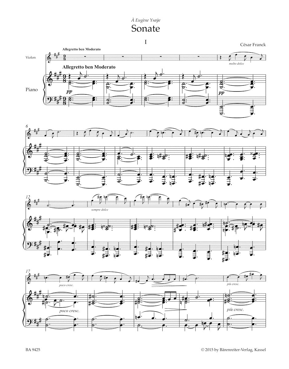 Franck: Violin Sonata / Andantino quietoso, Op. 6 / Mélancolie
