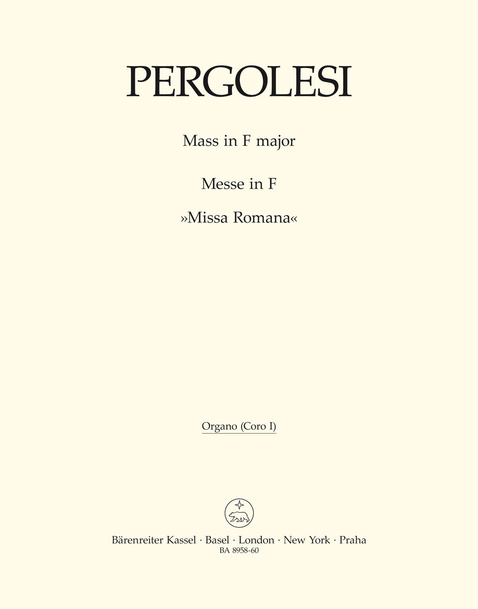 Pergolesi: Mass in F Major ("Missa Romana")