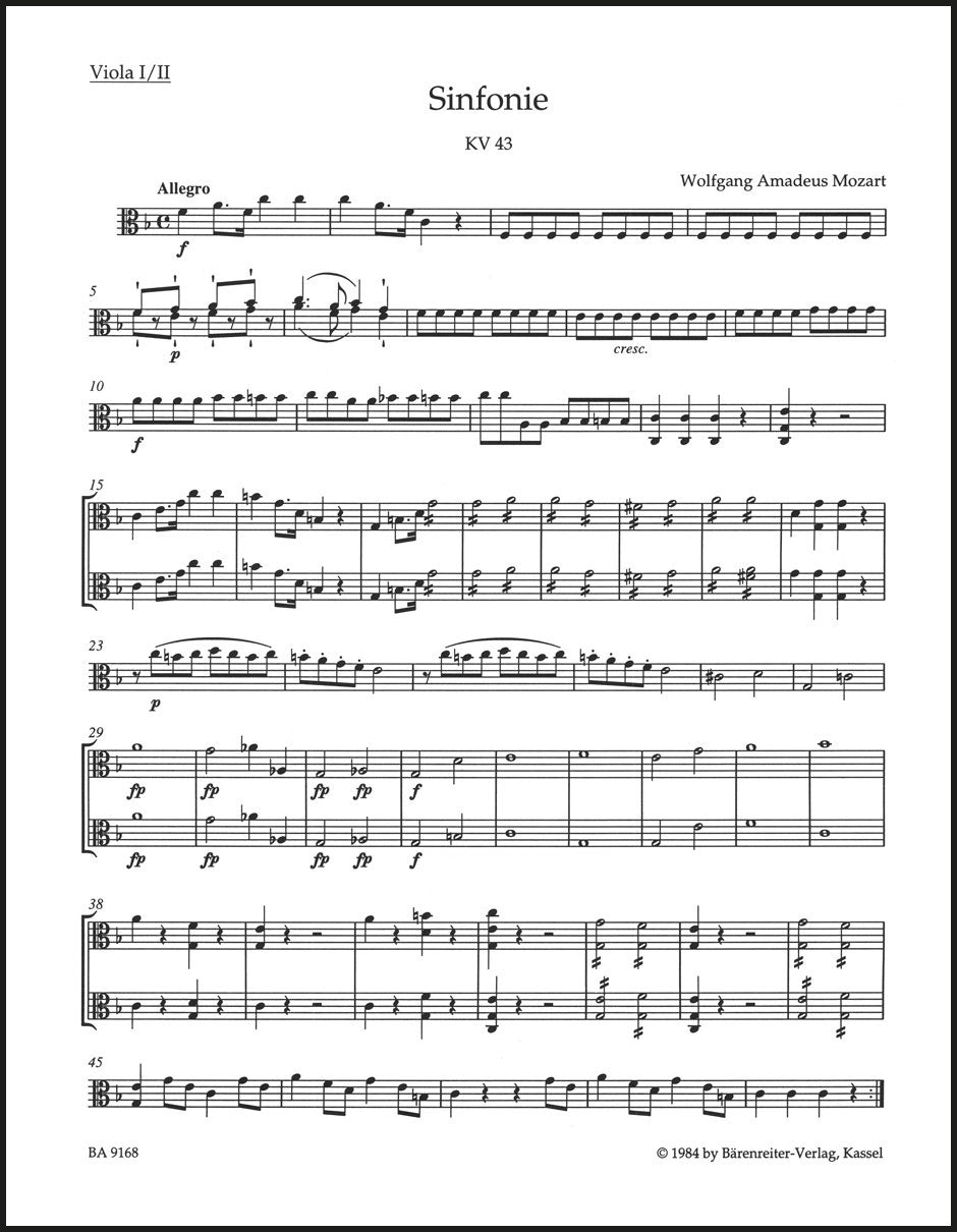 Mozart: Symphony No. 6 in F Major, K. 43