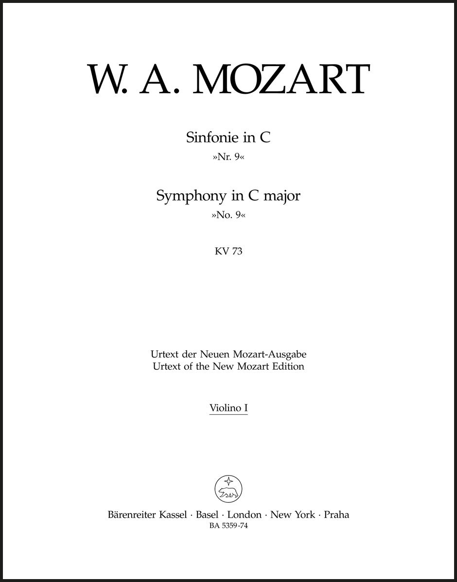 Mozart: Symphony No. 9 in C Major, K. 73 (75a)