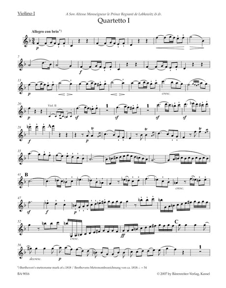 Beethoven: String Quartets, Op. 18