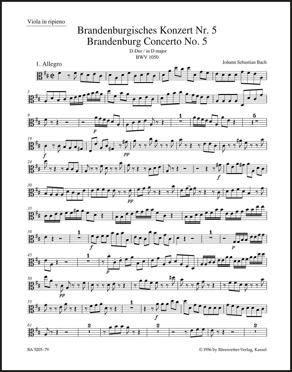 Bach: Brandenburg Concerto No. 5 in D Major, BWV 1050