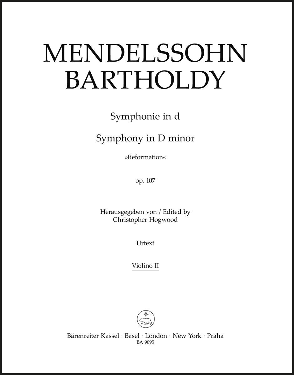 Mendelssohn: Symphony No. 5 in D Minor, Op. 107 ("Reformation Symphony")