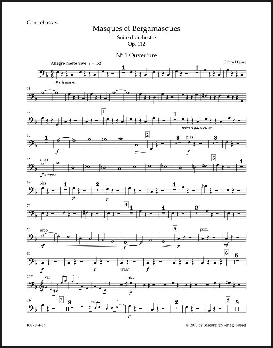 Fauré: Masques et Bergamasques, Op. 112