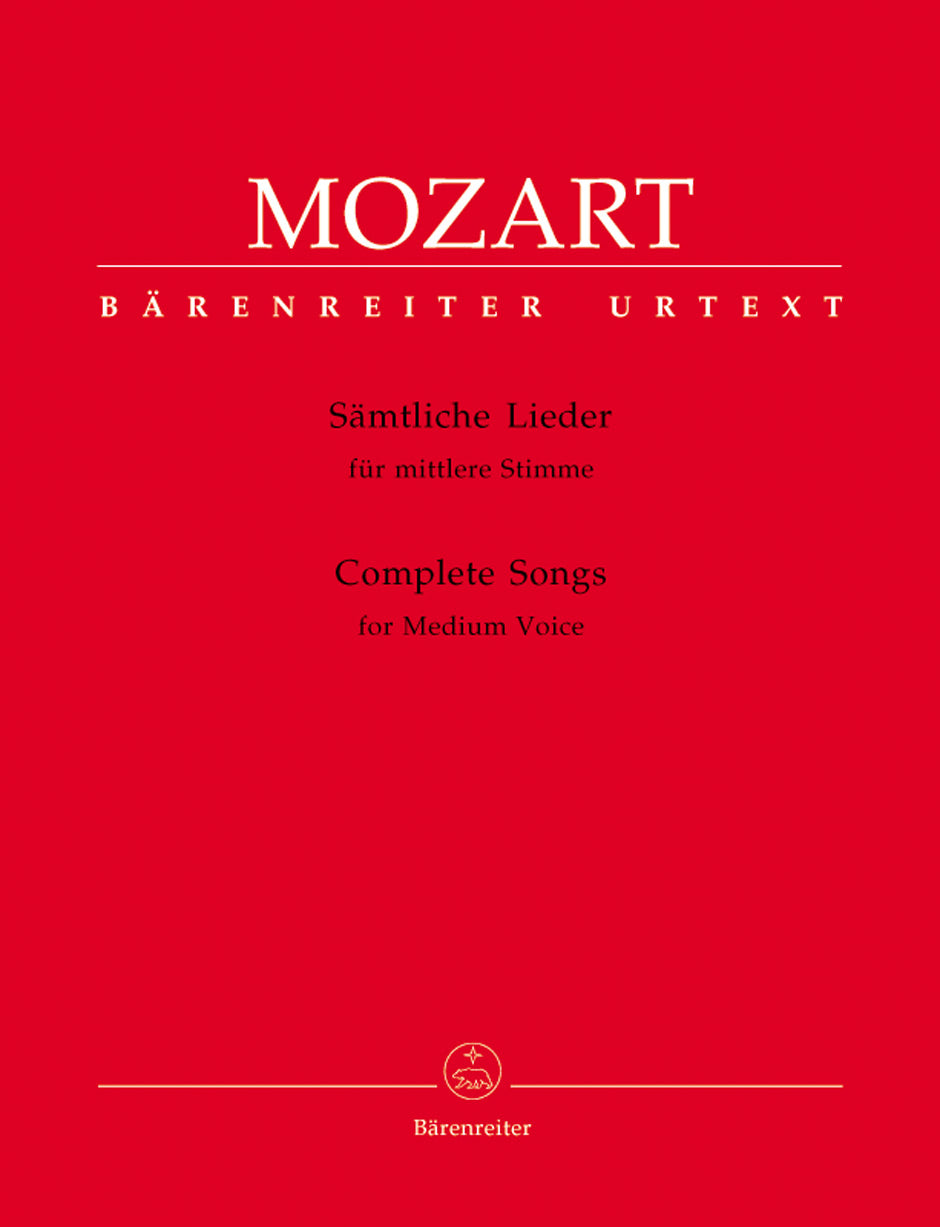 Mozart: Complete Songs for Medium Voice