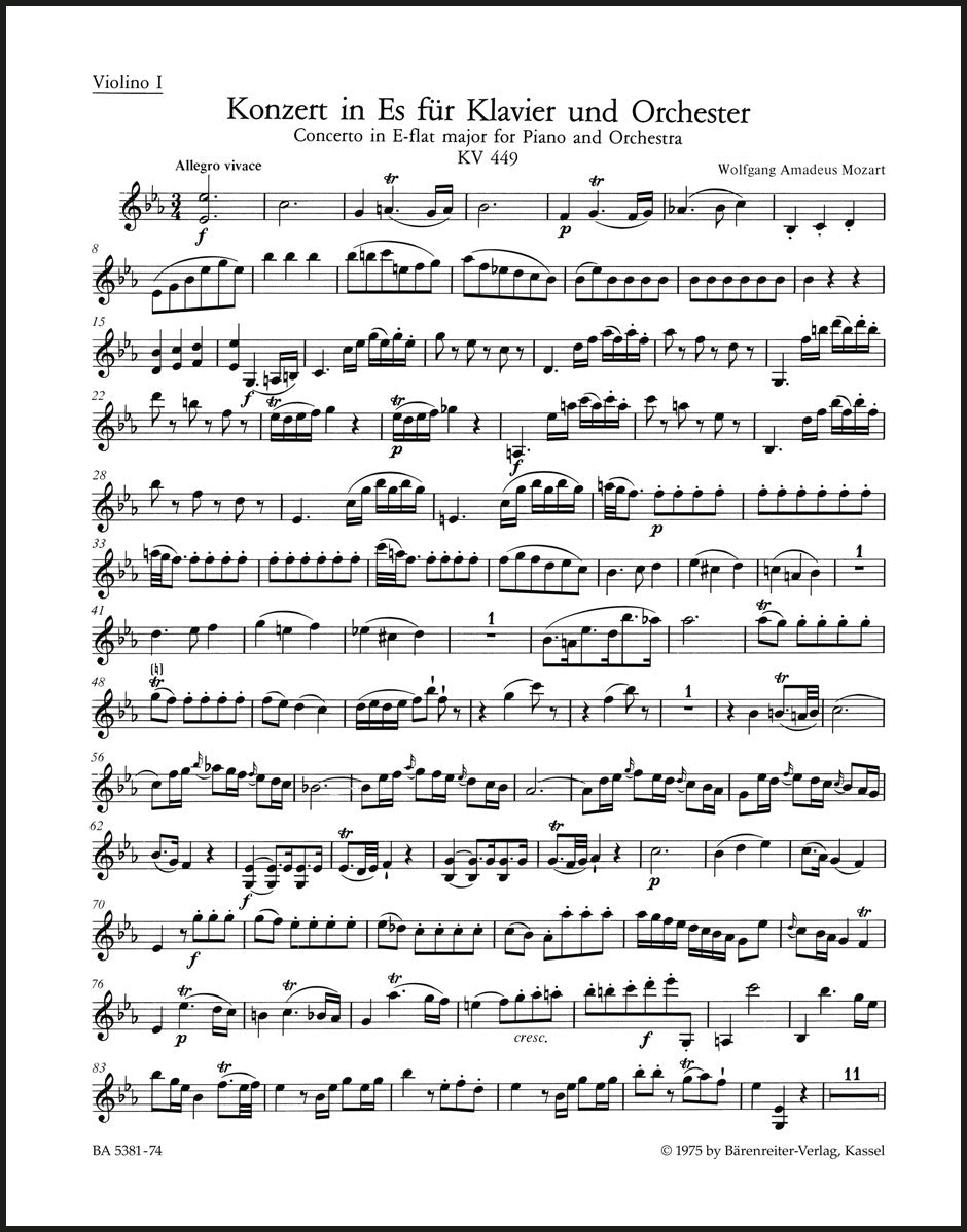 Mozart: Piano Concerto No. 14 in E-flat Major, K. 449