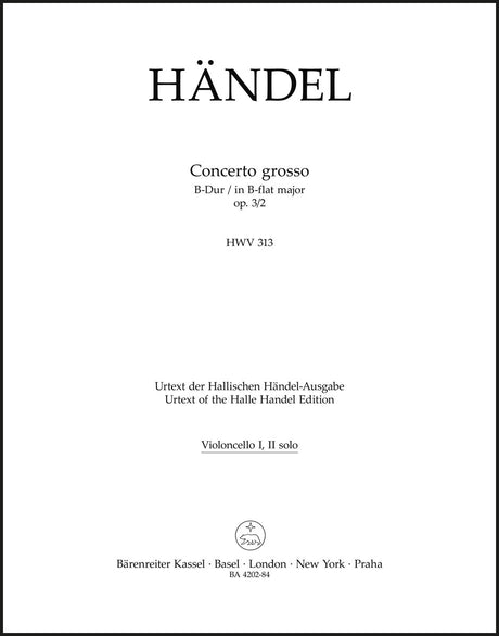 Handel: Concerto grosso in B-flat Major, HWV 313, Op. 3, No. 2
