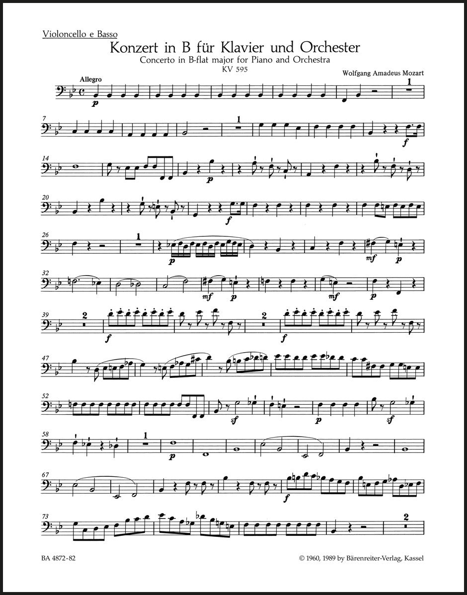 Mozart: Piano Concerto No. 27 in B-flat Major, K. 595