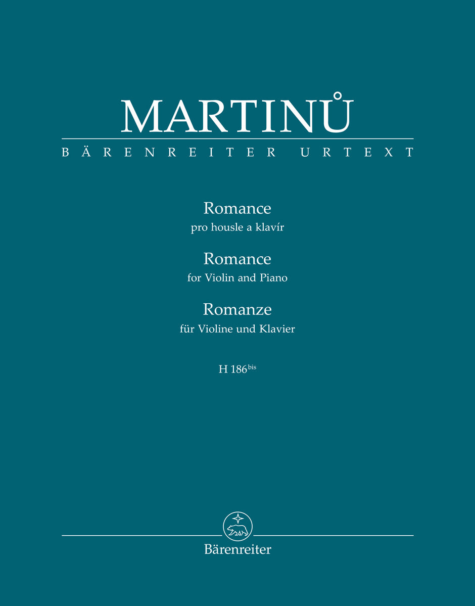 Martinů: Romance for Violin and Piano, H 186bis