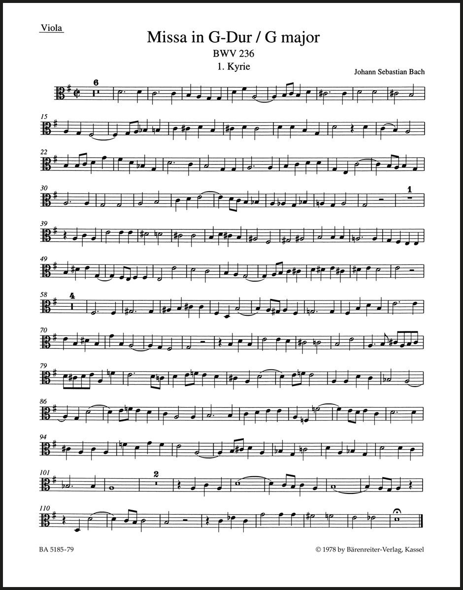 Bach: Mass in G Major, BWV 236