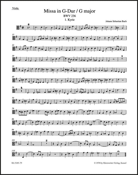 Bach: Mass in G Major, BWV 236