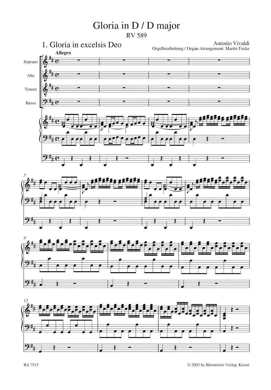 Vivaldi: Introduzione al Gloria, RV 642 and Gloria in D Major, RV 589