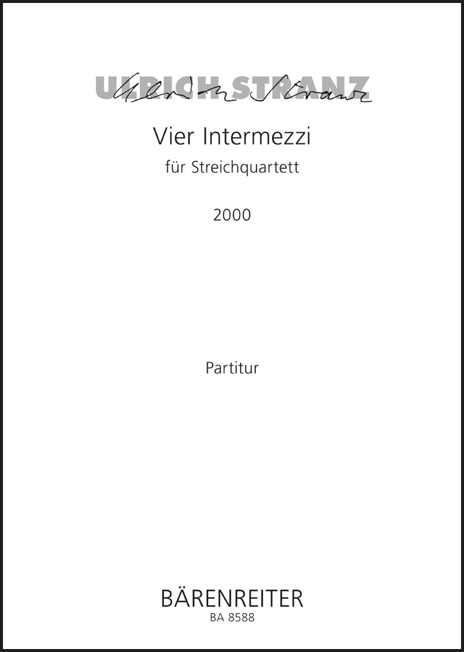 Stranz: Four Intermezzos