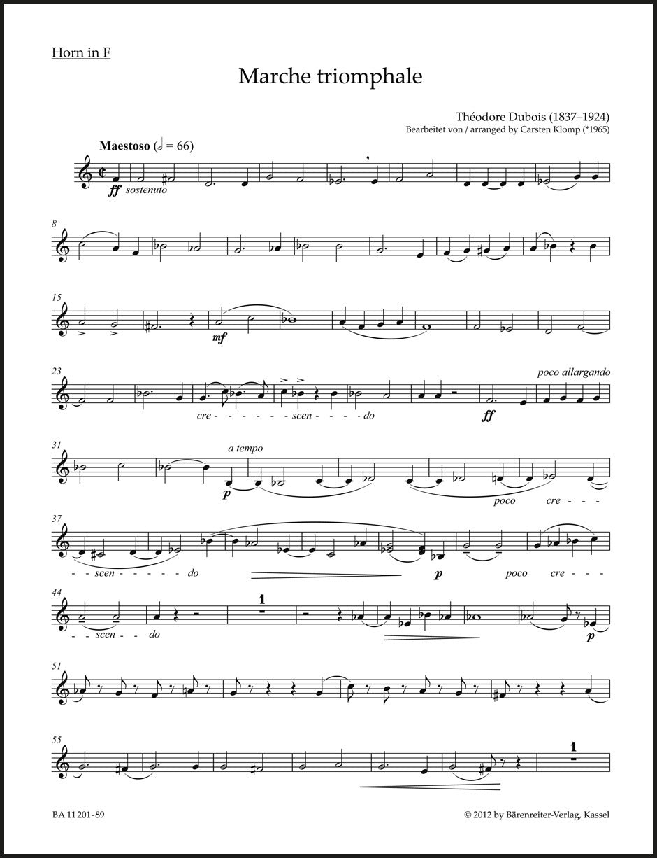 Dubois: Marche triomphale (arr. for organ & brass ensemble)